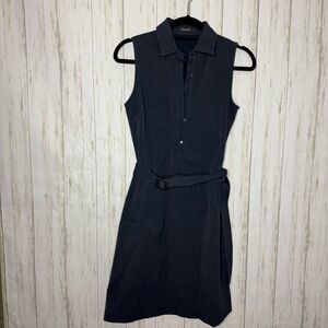 J McLaughlin Dark Denim Belted Midi Dress 4
